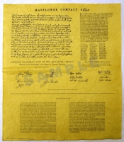 Mayflower Compact 1620 Aged Copy - Click Image to Close